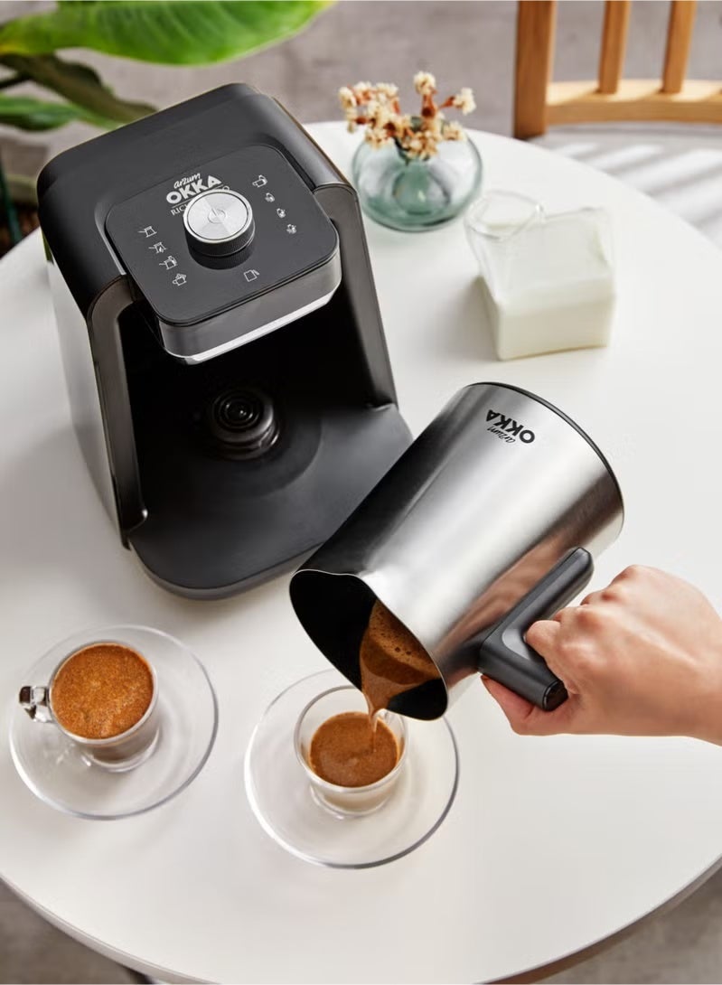 ارزوم اوكا آلة قهوة تركية أوكا ريتش سبين برو أوتوماتيكية | تكنولوجيا التحضير بالدوران الحاصلة على براءة اختراع | الجرعات التلقائية، مقاومة الانسكاب، سعة 5 أكواب | ماكينة قهوة كهربائية يونانية وبوسنية | ضمان سنة واحدة - Image 3